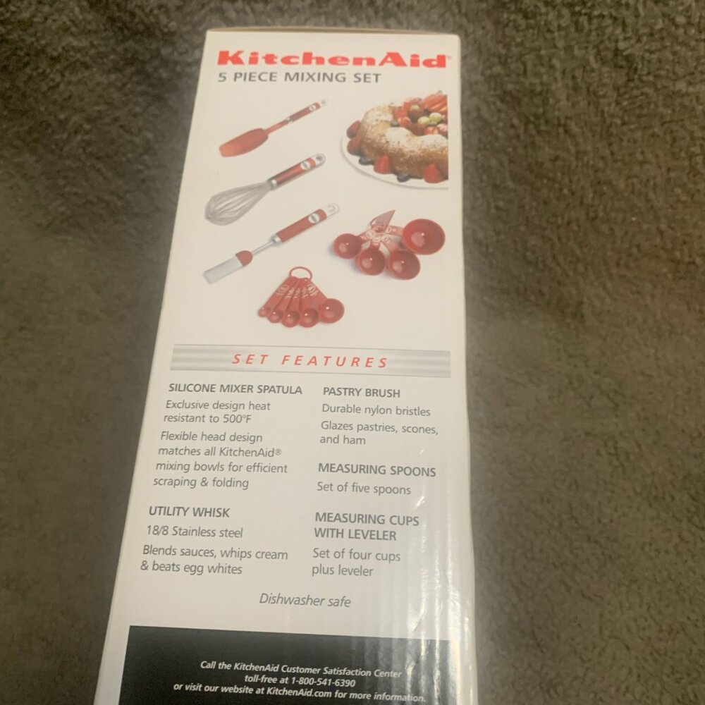 Kitchenaid 5 Piece Mixing Set Red. Kitchenaid. Red. Cooking Utensils. - Picture 3 of 4